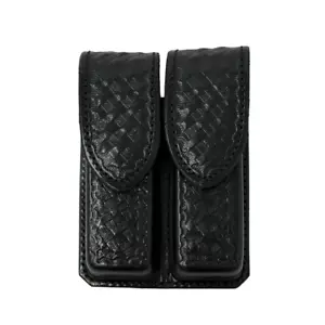 Don Hume D407 100.A schwarz Leder Gürtelausrüstung Doppelstapel Magazin Tragetasche - Bild 1 von 8