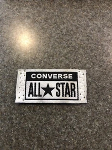 Converse All Star Chuck Taylor Tongue Patch Shoe Sneaker Logo Rare Black White - Picture 1 of 4
