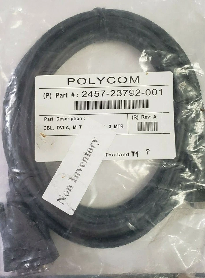 Polycom 10' VGA to DVI Cable 2457-23792-001 DVI(M) to VGA(M) - Image 1 of 1