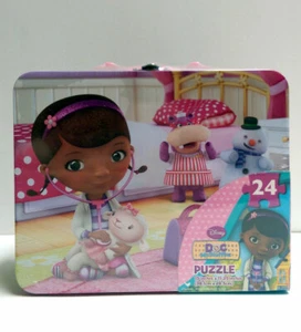 Disney Doc McStuffins 24 PC Puzzle + Tin Lunch Box Girls Toy Birthday Gift Bag - Picture 1 of 9