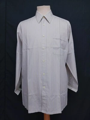 Camisa de vestir Christian Dior coco crema rayas algodón para hombre L/S 41 Foto 1 de 4