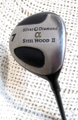 Silver Diamond Alpha Steel Wood II Fairway 7 Wood RH ~ Stiff Flex Graphite Shaft - Image 1 of 4