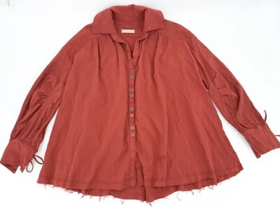 Túnica Free People We the Free para mujer extra pequeña de gran tamaño manga larga con cuello Foto 1 de 4