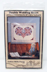 Calico Hills Farm Quilt Pattern Double Wedding Heart Wall 28x 35.5” 1985 - Picture 1 of 2