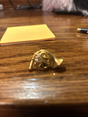 Broche broche instrumento cuerno francés vintage 1970 de la banda Hammond Morton  Foto 1 de 2