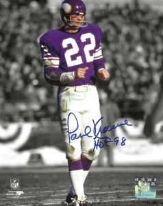 Signed 8x10 PAUL KRAUSE HOF '98 Minnesota Vikings Autographed photo - w/COA - Picture 1 of 1
