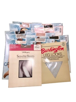 11 + 2 Pantimedias JC Penney Super Shaper Control Largas Años 80 Tacón Desnudo De Colección Mezcla Foto 1 de 4