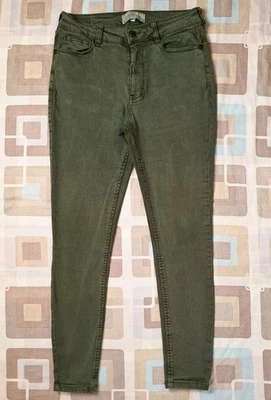 Fat Face Khaki Green Denim Skinny Stretch Jeans - Size 8 (26" Leg) - Image 1 of 3