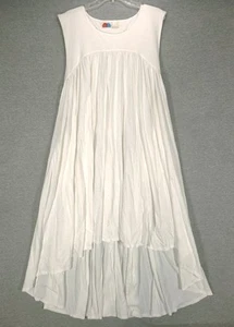 Free People Beach Dress Womens Small White Madelyn Midi Coastal Relaxed Pockets - Picture 1 of 14