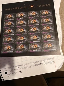 James Webb Space 20 Forever Stamps - Picture 1 of 3