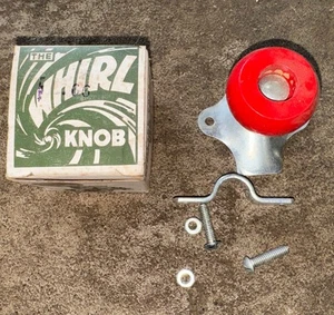 Vintage NOS The Whirl Knob Wood Painted Red Steering Wheel Spinner Knob NEW  - Picture 1 of 5