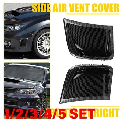 Juego de 1-5 ventilaciones laterales parachoques delantero aspecto fibra carbono Subaru WRX STi 2008-14 Foto 1 de 4