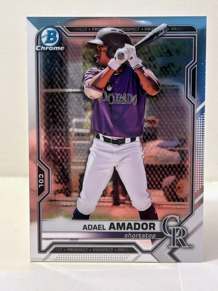 2021 Bowman Draft Adael Amador #BDC-195 Chrome  Colorado Rockies - Image 1 of 1