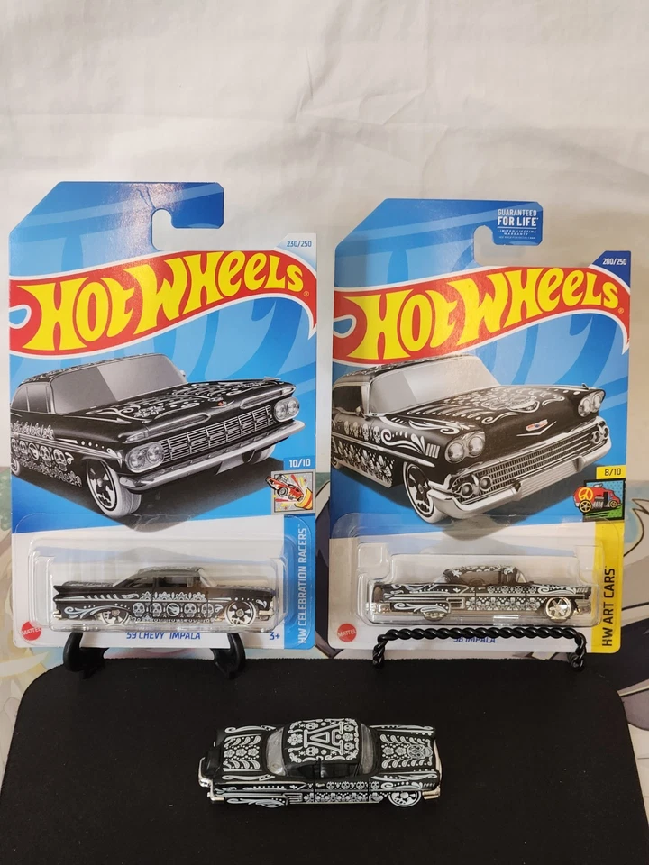 HotWheels 2-58, 59 Chevy Impala Treasure Hunt. 1 CUSTOM Wheel Swap Free Shipping - Image 1 of 4