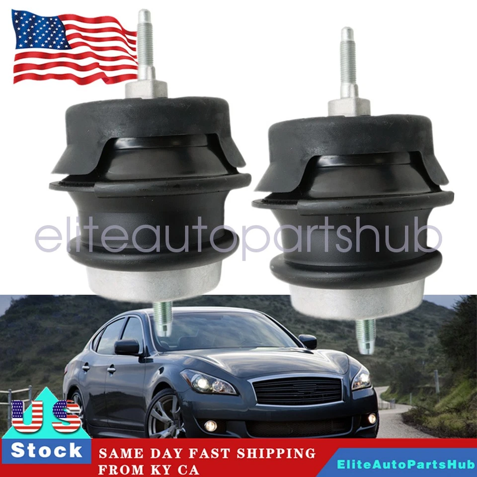 Juego de 2 soportes de motor hidráulicos delanteros diestros y diestros para Infiniti V6 V8 2007-2019 AWD Foto 1 de 4