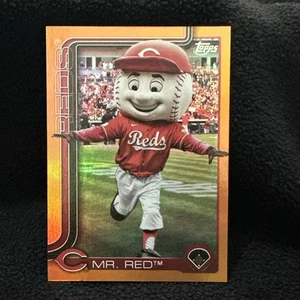 2025 Topps Celebration Orange Foil Mascots #M-7 Mr. Red Cincinnati Reds 25/25 - Picture 1 of 2
