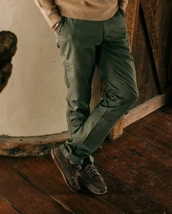 Taylor Stitch Pant Mens 31x34 Olive Foundation Pant Democratic Preppy Casual NWT - Picture 1 of 17