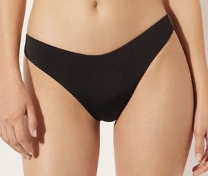 Zaful Swimsuit Women’s Large / 8 Black MidRise Bikini Bottom Cheeky Bathing Suit - Picture 1 of 11