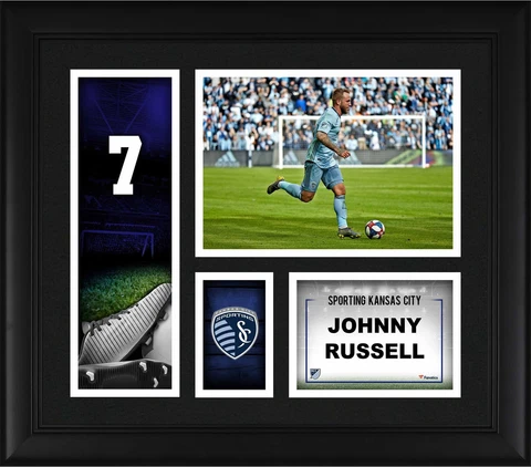 Johnny Russell Sporting Kansas City Framed 15" x 17" Player Collage Cover
