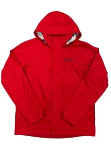 Marmot PreCip Regenjacke rot Kapuze Windbreaker Wandern Outdoor packbar Herren S - Bild 1 von 8