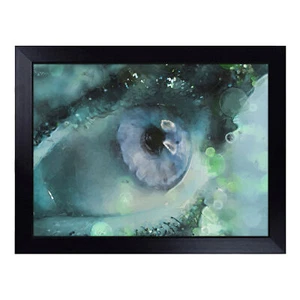 Glitter Eye Lap Tray Cushioned Bean Bag Padded TV Dinner Food Breakfast Desk - Picture 1 of 4