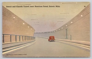 Detroit und Ontario Kanada Tunnel in der Nähe von American Portal Detroit Michigan Postkarte - Bild 1 von 2