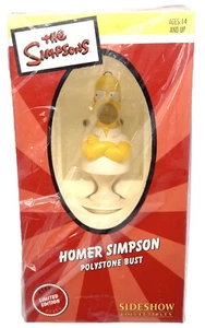 Homer Simpson Polystone Bust Figure Sideshow Collectibles Limited Edition New - Picture 1 of 12