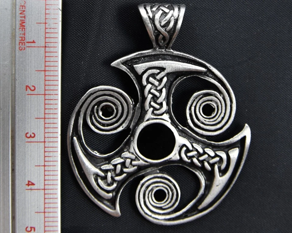 Collar Colgante Triskelion Celta Triskele Peltre Pagano Gótico Motociclista Foto 1 de 1