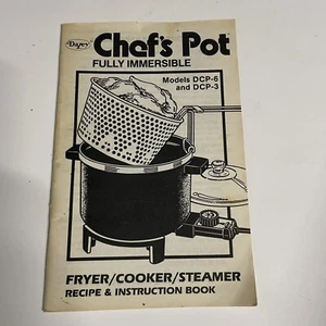 Vintage Dazey DCP-6 Chefs Pot Fry Cook Stem Slow Cook Recipe & Instruction Book - Picture 1 of 5