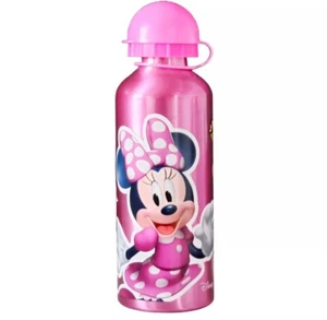 Minnie Mouse Aluminium Bottle Water Drinks Children School Character Pink Disney - Picture 1 of 3
