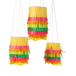 Fun Express Fiesta Fringe Hanging Paper Lanterns - 15 1/2" - 6 Pc - Picture 1 of 1