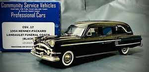 Brooklin CSV.17 - 1954 Henney-Packard Landaulet Funeral Coach - Black