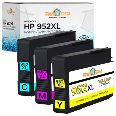 Cartuchos de tinta 952 952XL para OfficeJet Pro 8717 8718 8720 8724 - 3PK colores Foto 1 de 2