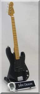 JOHN DEACON Miniature Bass QUEEN  w/ Guitar Pick - Picture 1 of 2