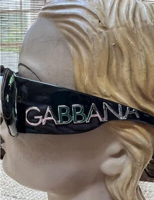 Vintage Dolce & Gabbana BLACK and SILVER D-O-L-C-E  Sunglasses DG 2005, PERFECT! - Image 1 of 4