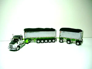 DCP FIRST GEAR 1/64 KENWORTH T800 WITH CHROME EAST GENESIS II END DUMP TRAILERS - Picture 1 of 18