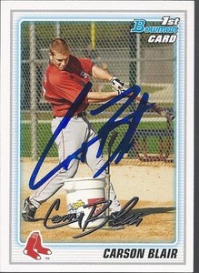 Oakland Athletics CARSON BLAIR Signed Card