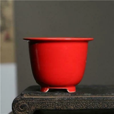 Maceta Bonsai Clásica Retro Cerámica 4.56" Miniatura Escritorio Paisajismo Maceta Foto 1 de 4