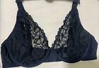 M&S EMBRACE EMBROIDERY UNDERWIRED Nonpadded PLUNGE  Bra In BLACK Size 32A