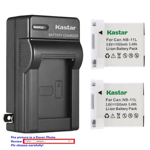 Kastar Battery AC Wall Charger for Canon NB-11L & Canon PowerShot A2300 A2300IS - Picture 1 of 11