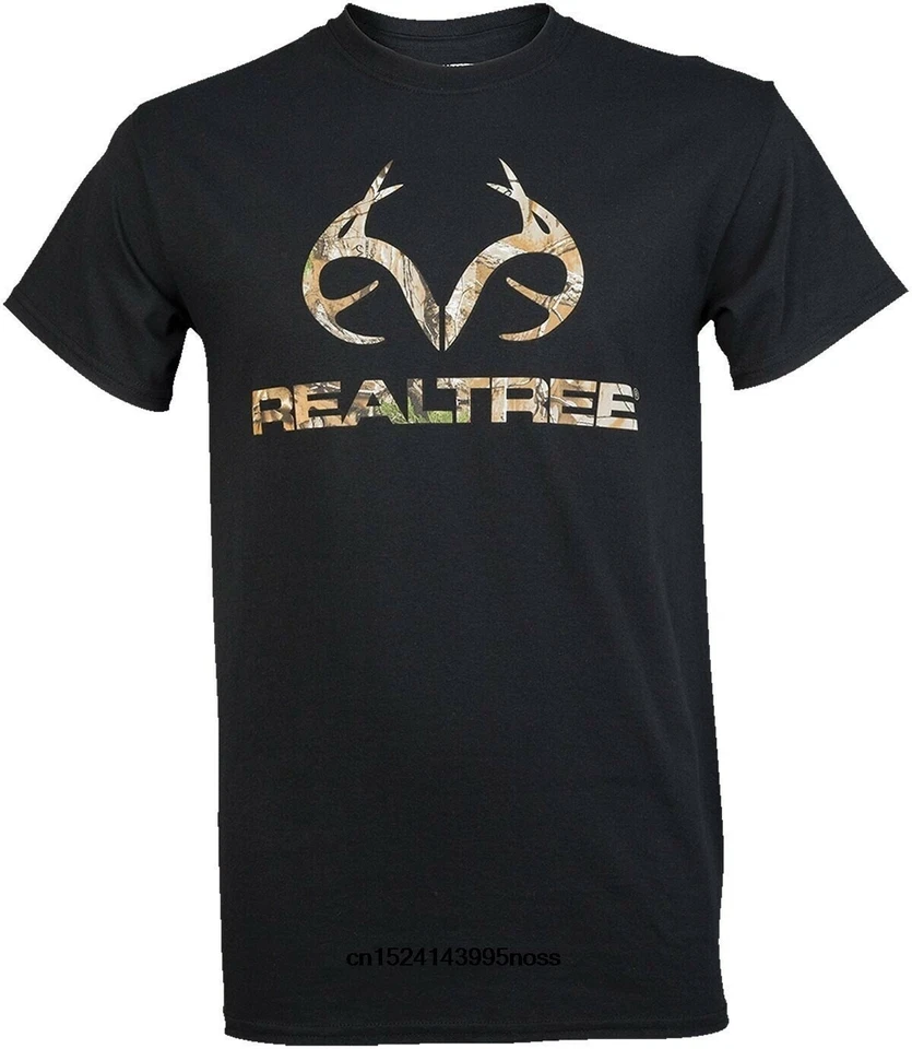 Realtree Men's Short Sleeve T-shirt Size M Black Cotton With Tags
