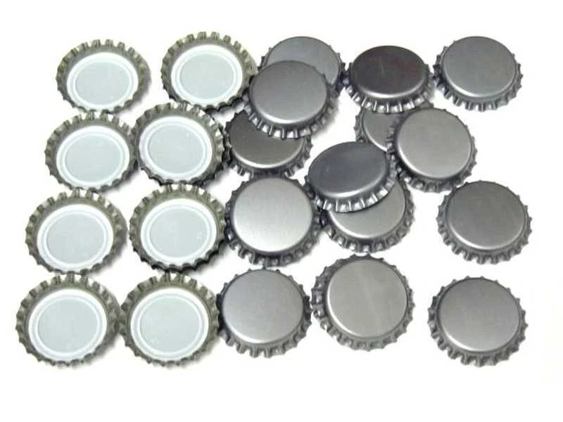 100 Stk Kronkorken Neu 26mm SILBER Bier brauen Hobbybrauer Kronenkorken