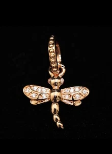AUTHENTIC Pandora Rose Sparkling Dragonfly Dangle Charm 388803C01 NEW - Picture 1 of 10
