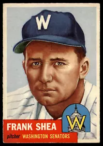 1953 Topps Frank Shea #164b Washington Senators - Picture 1 of 2