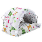 S Cotton Fabric White Christmas Pet Hamster Warm Hammock Hanging Tent F Sg5