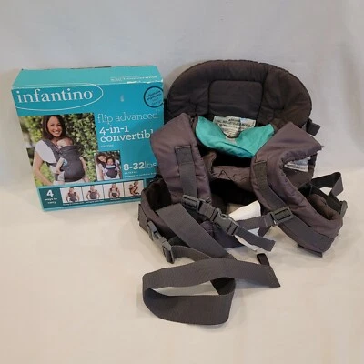 Infantino Flip 4-in-1 Convertible Infant Baby Carrier - Gray (200-183) - Image 1 of 4