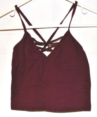 Sujetador de punto granate para mujer talla M bralette  Foto 1 de 2