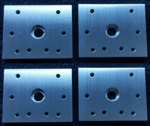 End Plates for C-Beam with Threaded Rod and 4 motor mounting holes (3) - Picture 1 of 3
