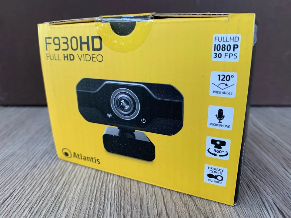 #802 -atlantis Webcam P015-f930hd FHD 1080p Usb2.0 1920x1080 con Microfono