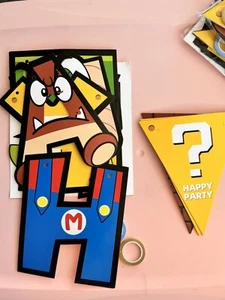 Favores de fiesta de cumpleaños decoración colgante de hermanos Mario - Imagen 1 de 4